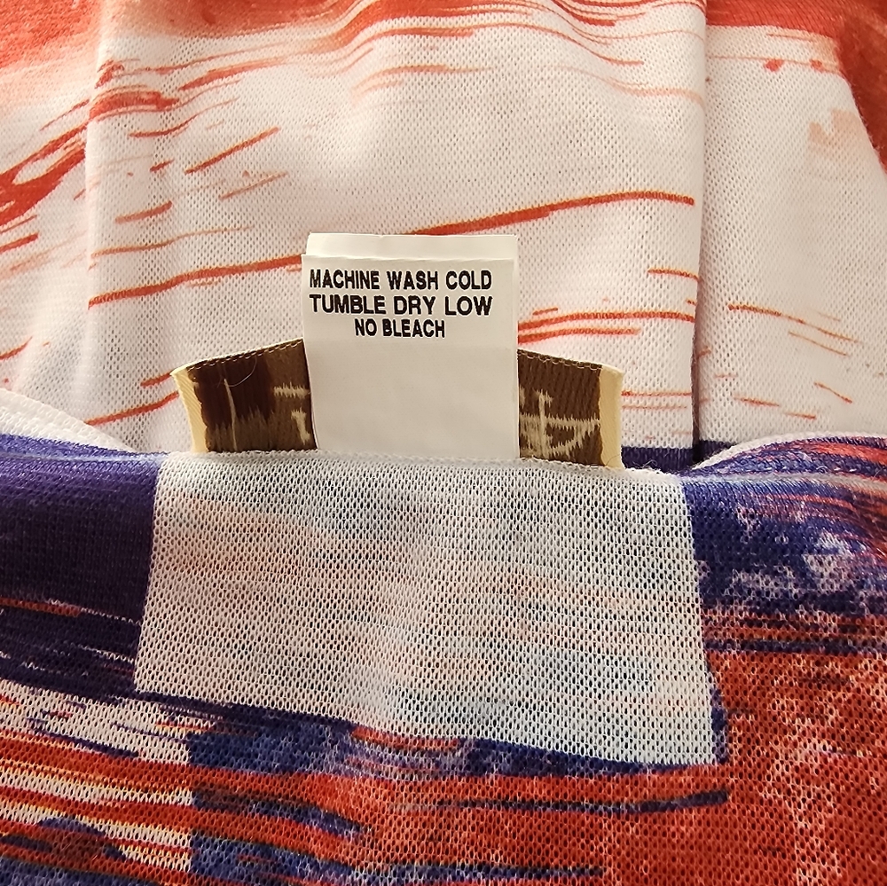 Impulse California Patriotic Stars And Stripes Shirt Red Size S - Picture 10 of 10